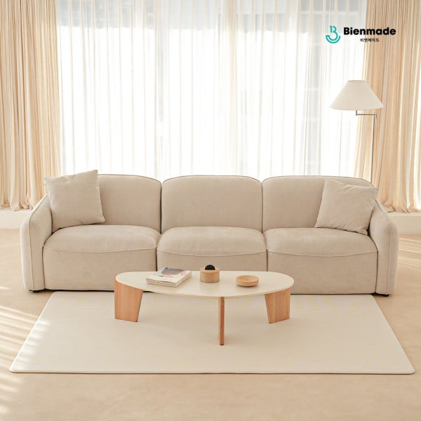 비엔메이드 놀이방 매트 아기 층간소음 거실 바닥 PVC 오트밀샌드 140x180x1.4cm
