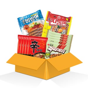 베스트 봉지라면 4종 진라면매운맛+짜파게티+신라면+팔도비빔면