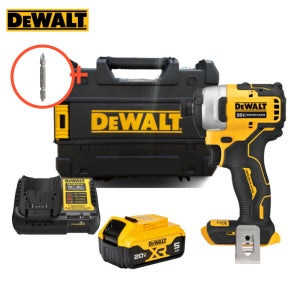 디월트 20V BL 컴팩트 임팩 드라이버 DCF809P1 5.0Ah 배터리 1개 세트 빗트날
