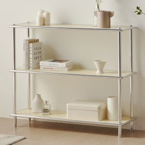 바로방가구 루머 모듈 3단선반 거실 장식장 사이드테이블 1000 미드센추리 모던 진열장