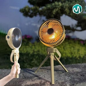 메이드조이 캠핑선풍기 휴대용 캠핑용 소형 선풍기 저소음 무선 무드등 탁상용 걸이형 선풍기