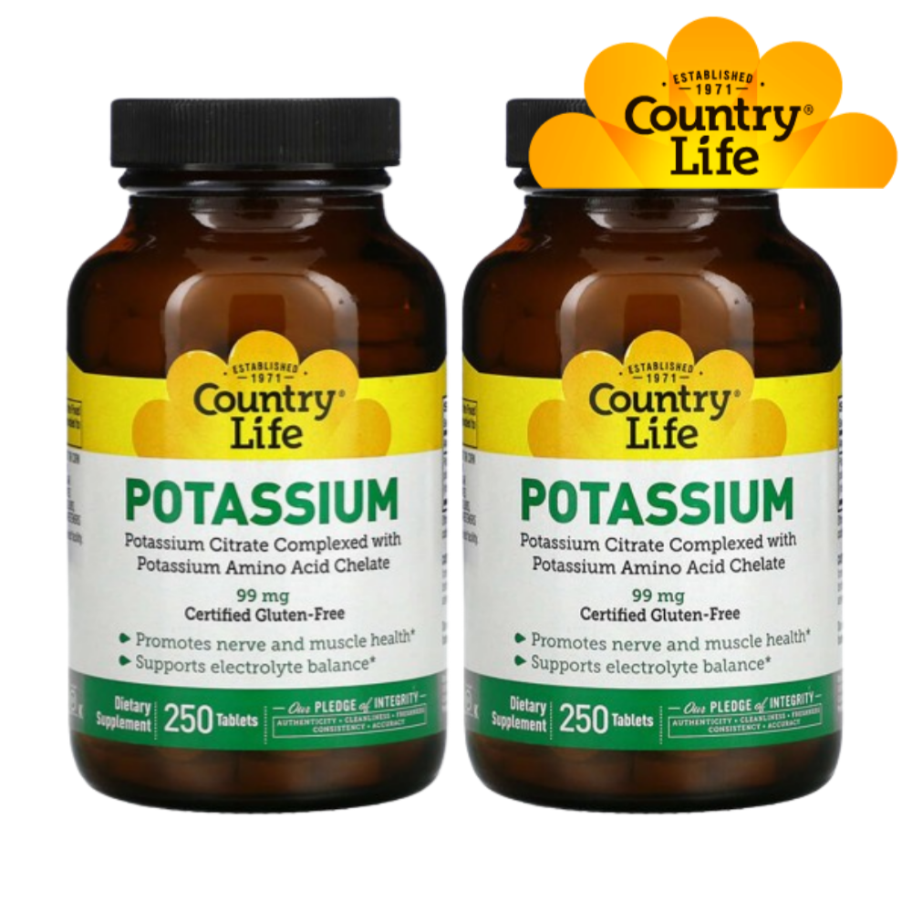 1+1 <b>컨트리라이프</b> 구연산 <b>칼륨</b> 99mg 250캡슐 포타슘 시트레이트 아미노산 킬레이트