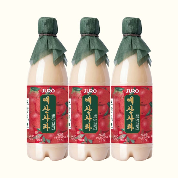 [★온라인최초판매/최대할인] 골목막걸리 예산사과750ml (3병세트)