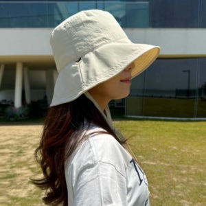 턱끈 바스락 와이어 버킷햇 나들이 산책 챙모자