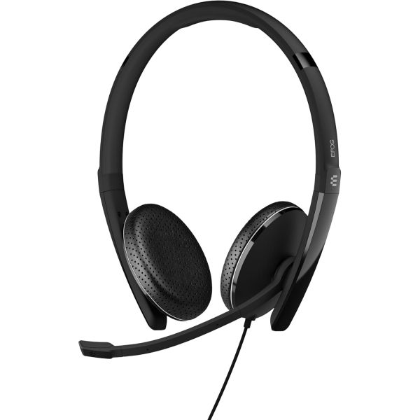 헤드셋 <b>중학생</b> 인강용 온라인학습 EPOS <b>Adapt</b> 165 USBC II 유선 양면 3.5mm 잭 및 연결 UC 최적화 우수한 스테레오 사운드 향상된 편안함 통화 제어 블랙