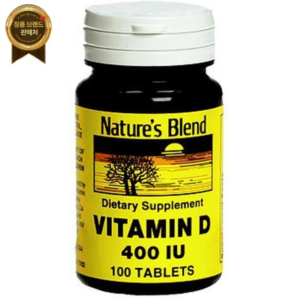 National Vitamin Co Inc 네이처스 블렌드 <b>비타민D3400IU</b>정 100개(2팩)