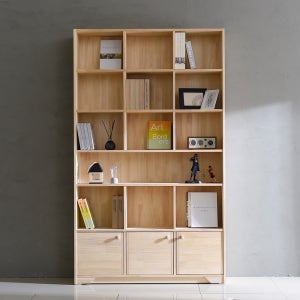 로쏘 쥬이에 원목 6단 도어 책장 1200