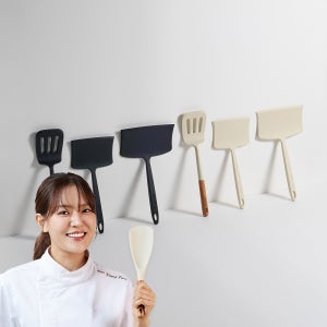 트루쿡 실리콘 중형 뒤집개 조리도구 계란말이뒤집개 베이지