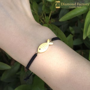 취업 합격 기원 수능 자식운 건강운 재물운 순금 붕어빵 물고기 매듭 팔찌 3.75g