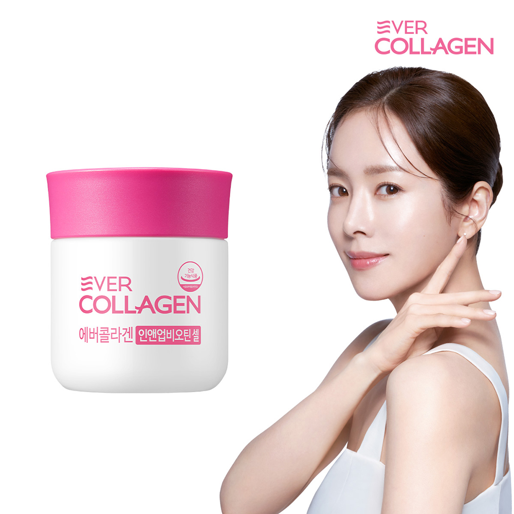 <b>에버콜라겐 인앤업비오틴 셀</b> 저분자 콜라겐 펩타이드 56정, 1개