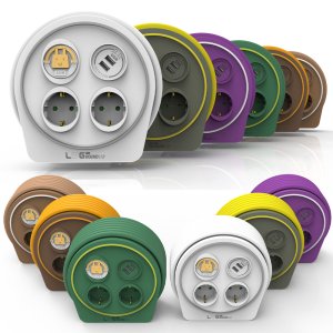 러그박스 라운드탭 10m 3구 USB 멀티탭 LUG-GXG-10U-1.0