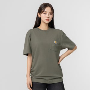 칼하트 워크웨어 포켓 반팔티셔츠 K87 더스티올리브 DOV