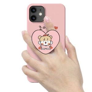 A9프로 정품 갤럭시 3D곡면하드 A52S 하트 뽀시래기 시즌6 핑거 그립 톡홀더 케이스