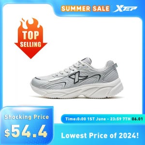 Xtep 남성용 내마모성 운동화 통기성 스포츠 신발 조깅 스니커즈 2024 용수철 8761 Black