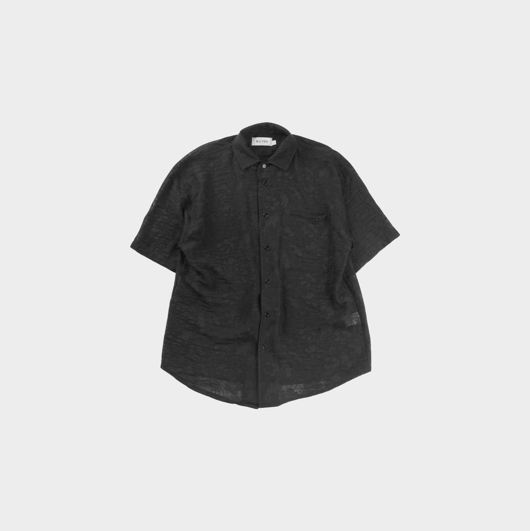 SILTED 실티드 플라워 자카드 셔츠 블랙