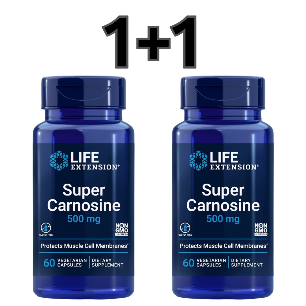 1+1 라이프익스텐션 슈퍼 <b>엘</b> <b>카르노신</b> 벤포티아민 500mg 60베지캡슐