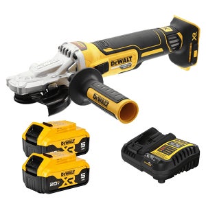 디월트 DCG405FP2 무선 125mm 플랫헤드 그라인더 20V 배터리(5.0)2개세트