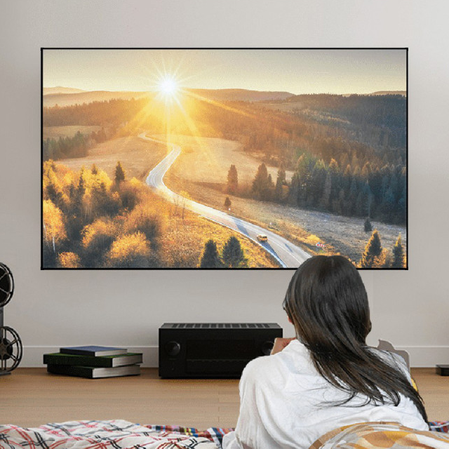 윤씨네 CLR 액자형스크린 초단초점 무타공 가정용 거실 티비 254cm (100인치)