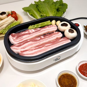 리드홈 마스터 미니그릴 연기안나는 1인 혼밥 소형 고기그릴 전기불판