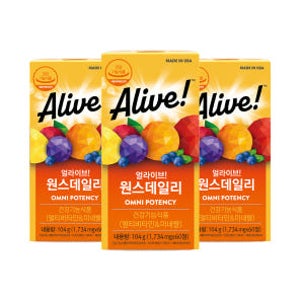 얼라이브 원스데일리 멀티 종합 온가족 비타민 60정, 3개