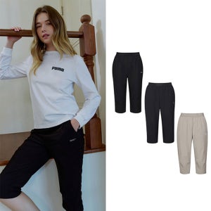 푸마 여성 스트레치 우븐 트리코트 7부팬츠 3종세트