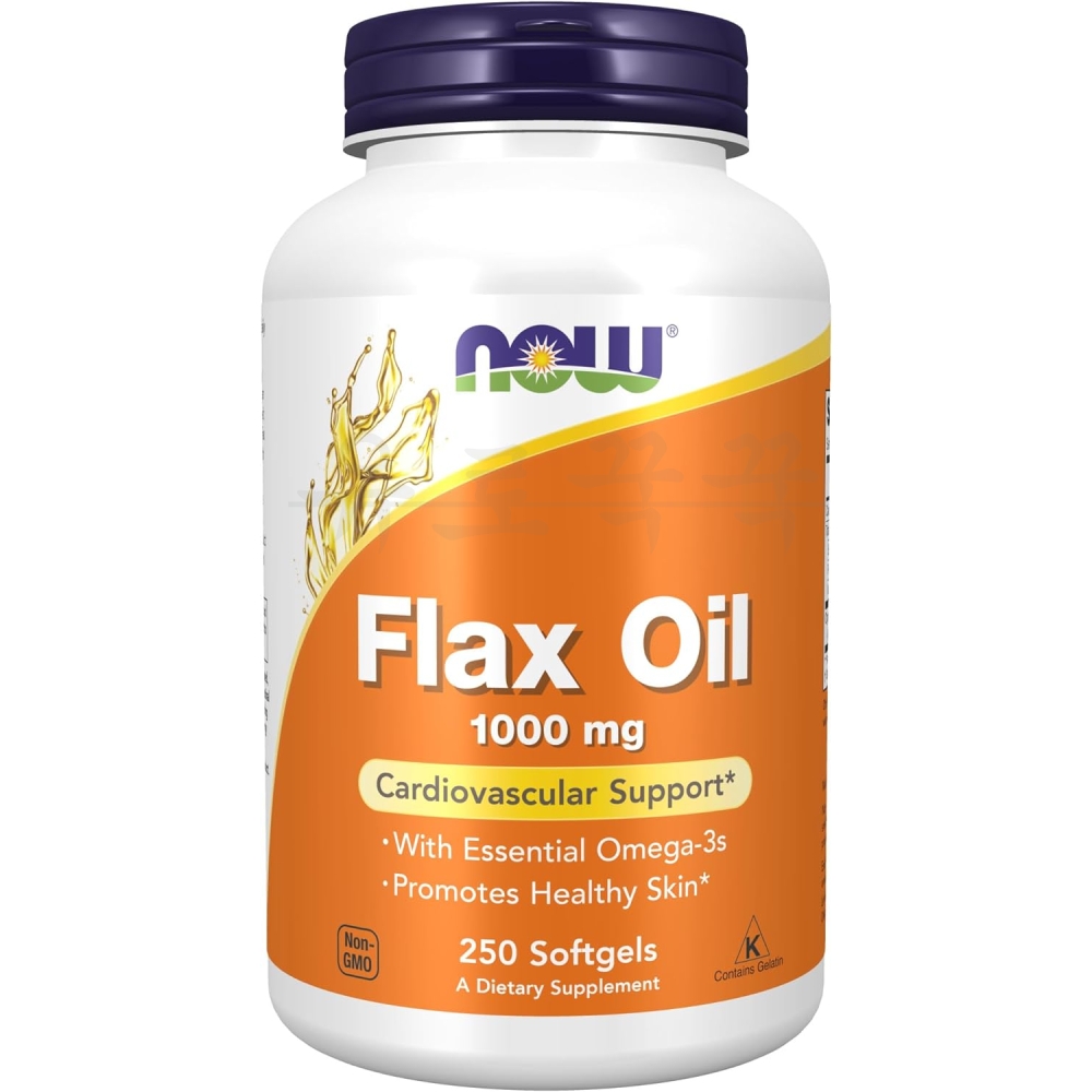 나우푸드 대마종자유 <b>플랙스 오일</b> Flax <b>Oil</b> 아마씨유 <b>1000mg</b> 250정