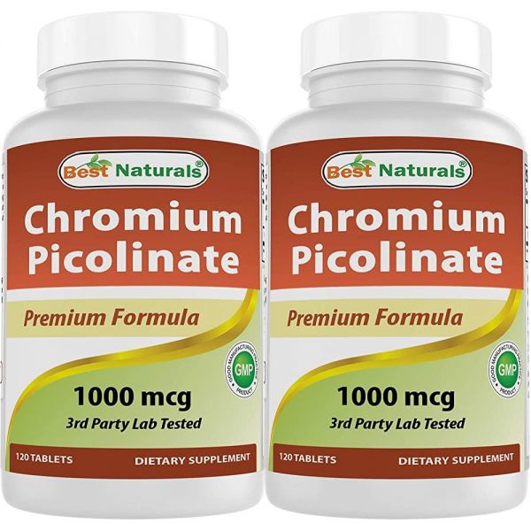 Best Naturals 크롬 피콜리네이트 1000mcg 120정 2팩