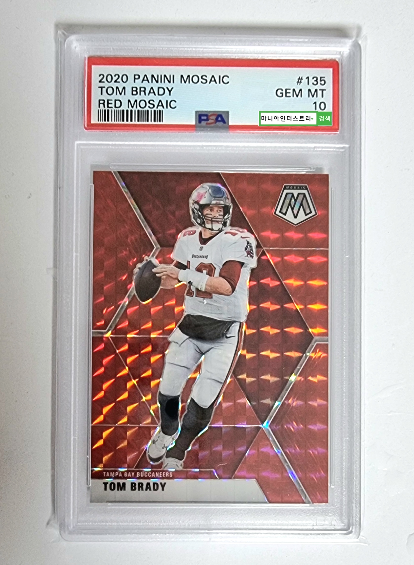 [탐 브레디 PSA 10 GEM MINT] 2020 Panini Mosaic Tom Brady Red Mosaic Prizm No-135 NFL풋볼카드