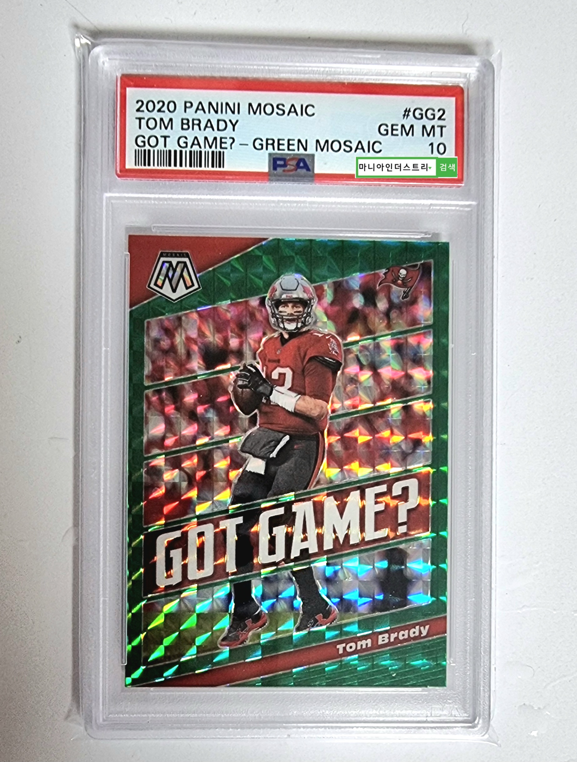 [탐 브레디 PSA 10 GEM MINT] 2020 Mosaic Tom Brady Got Game Green Mosaic Prizm GG2 NFL풋볼카드