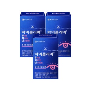 종근당건강 아이클리어 루테인 지아잔틴 아스타잔틴 30캡슐, 3개