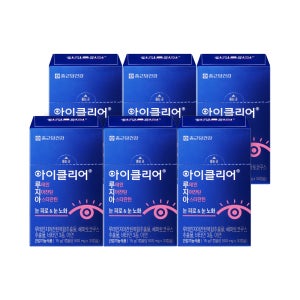 종근당건강 아이클리어 루테인 지아잔틴 아스타잔틴 30캡슐, 6개