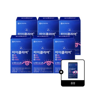 [+루지아 12일분 증정] 종근당건강 아이클리어 루테인 지아잔틴 아스타잔틴 30캡슐, 6개
