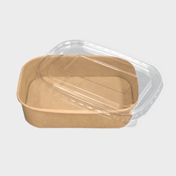 김밥포장용기 크라프트 도시락 사각용기 R580B (뚜껑별도) 300개