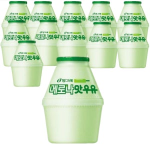 빙그레 단지우유 메로나맛 우유 240ml 12개