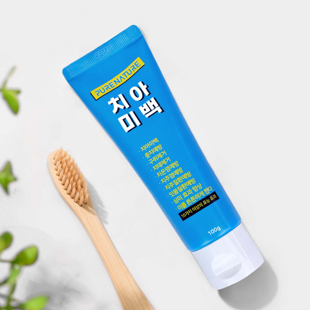 퓨어네이처 잇몸케어 무불소 미백 치약 100g