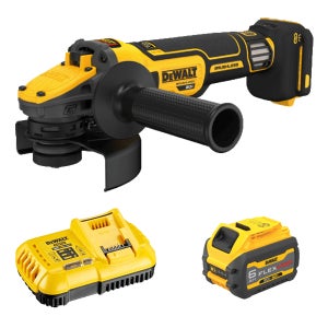 디월트 DCG409VST1 플렉스볼트 속도조절 그라인더 20V 배터리(6.0)1개 세트