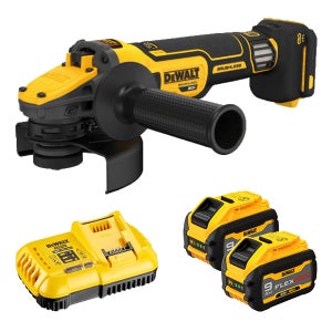 디월트 DCG409VSX2 충전 FLEXVOLT 그라인더 20V 배터리(9.0)2개 세트