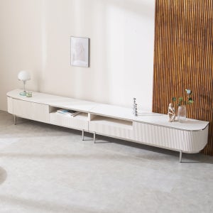 모르텐 세라믹 템바보드 대형 거실 TV 장식장 실버 거실장 2600