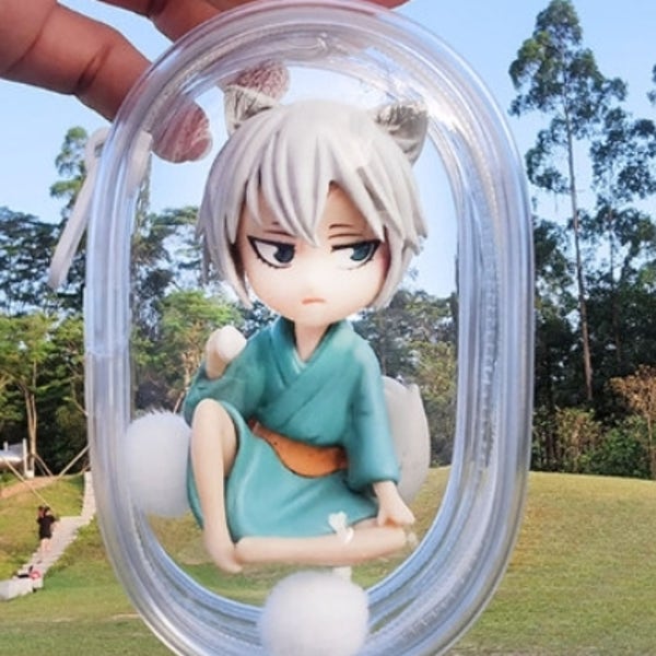 10cm 15cm 20cm 인형 파우치 라부부 미니 백 투명 원형 pvc 솜 가챠 키링