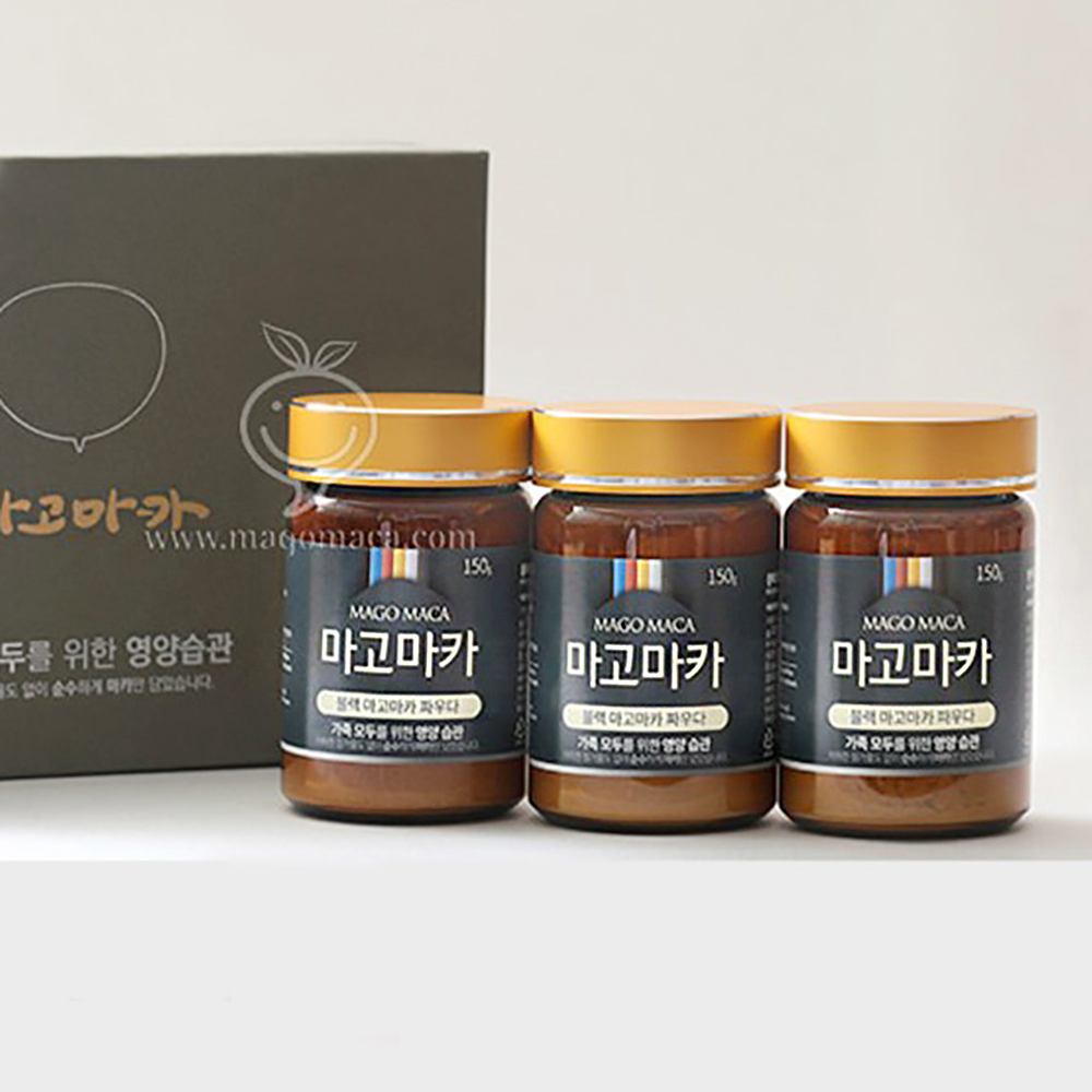 <b>마고마카</b> 페루 블랙 마카 선물세트 150g x 3병