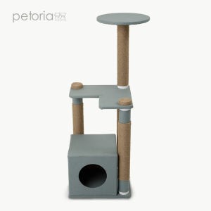 한층뚝딱 3단 사각형 고양이 방수 캣타워