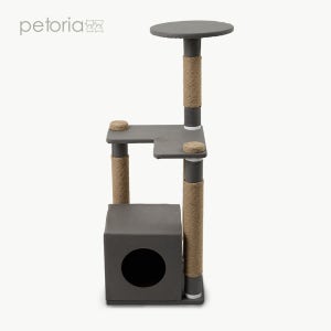 한층뚝딱 3단 사각형 고양이 방수 캣타워