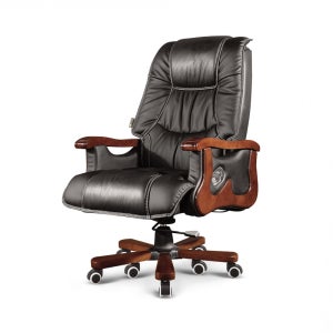 천연가죽 원목 중역의자 in 5083 대표실 회장실 의자