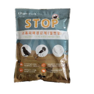 STOP 조류경감제 펠렛형 1kg 1개 까치 비둘기 직박구리 까마귀 꿩등 과수원 피해 경감제