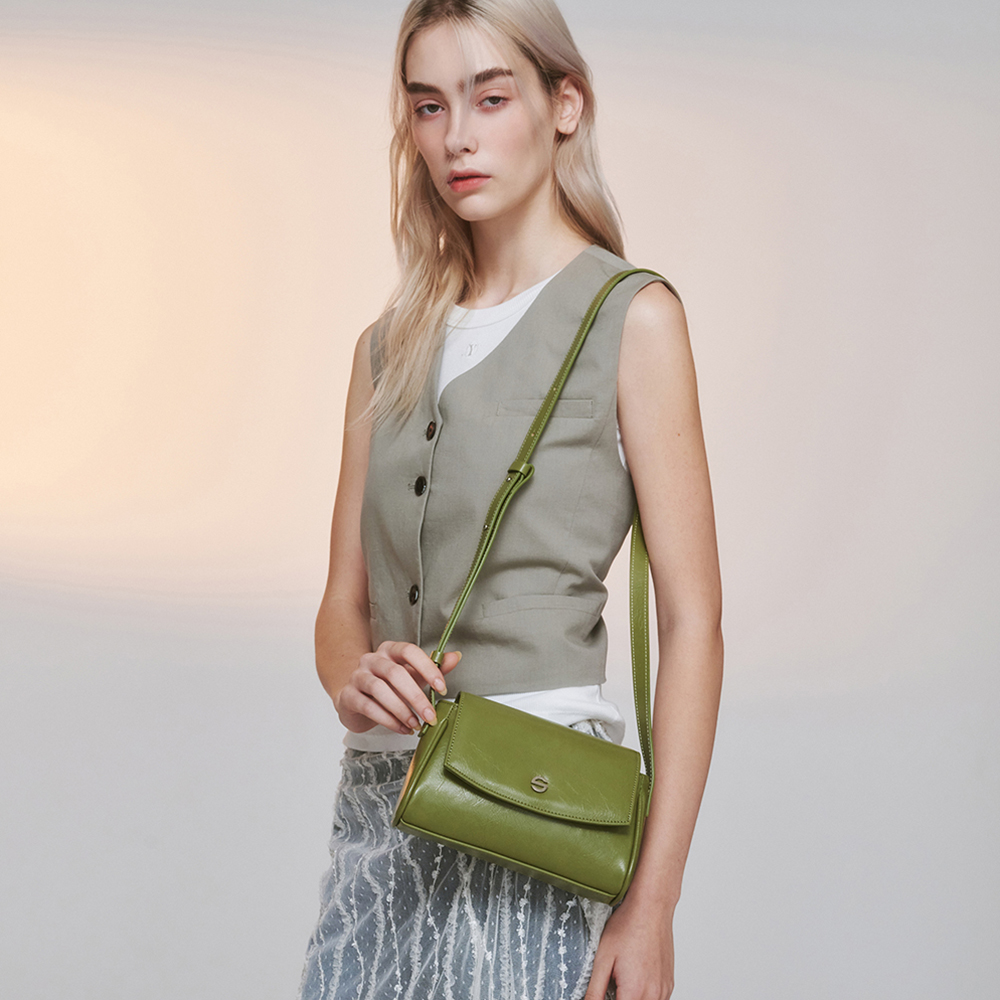 세미코드 capture bag micro - crinkle olive