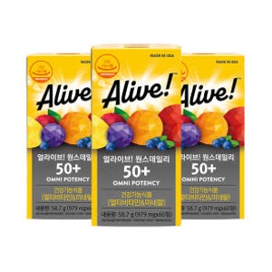 [얼라이브] 원스데일리 중년 멀티 종합 비타민 활력 60정X3박스