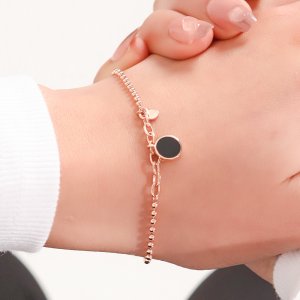 14k 18k 금 양면 볼 데일리 명품 팔찌