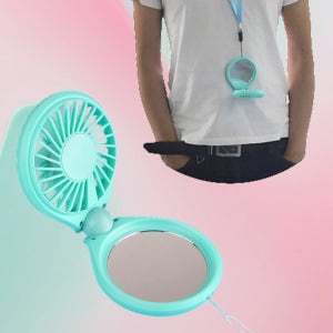 거울선풍기 어린이넥선풍기 골프 목걸이형 목에거는 여행용 목풍기 등산 넥풍기