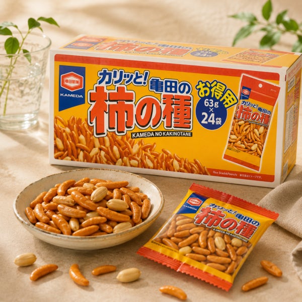카메다 카키노타네 감씨과자 대용량 63g x 24개입 일본 간식 쌀과자 안주