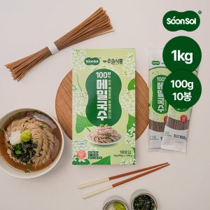 순솔 100% 메밀면 메밀 국수 소바 모밀 면 100프로 1kg